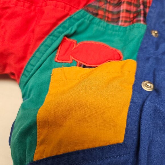 Vintage The Cuddle Club Baby Child Coat Jacket Infant Block Colors Mr Fix It 12 - Picture 4 of 16
